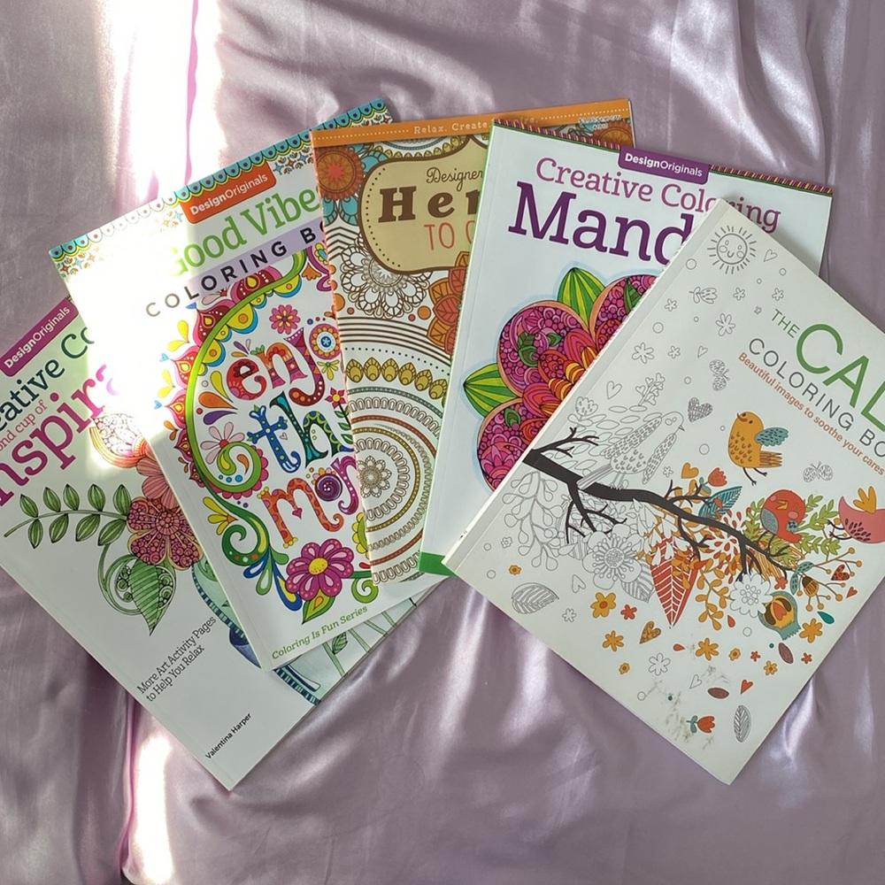 Coloring Book Set with Vibrant Designs
